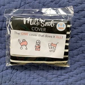 NIP Milk Snob cover - black with thin cream stripe